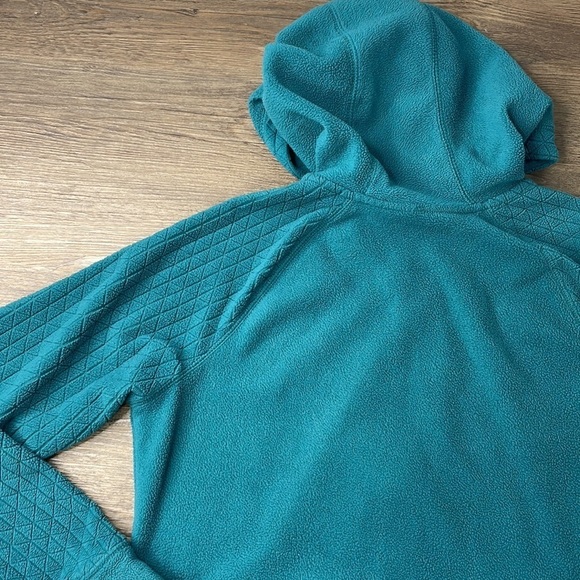 Tek Gear Women’s Turquoise Zip Up Hooded Fleece Jacket, size small - Picture 9 of 10